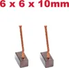 2x Trade-Shop Motorkohlen / Kohlebürsten 6x6x10mm für viele Produktbild-Vorschau 1