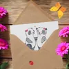 Mr. & Mrs. Panda Grußkarte Tante Bonuslevel - Weiß - Produktbild-Vorschau 3