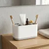 WELLHAUS Portaspazzolini da denti, bianco e grigio, con 5 Anteprima dell’immagine prodotto 6