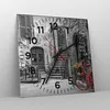 Wanduhr - Quadrat - Glasuhr - Rot Fahrrad Allee - 30x30cm - Produktbild-Vorschau 4