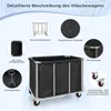 Chariot de blanchisserie en acier inoxydable, chariot de Voir les images du produit 3