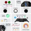 Collage of smartwatch features and close-up of the watch. Náhled obrázku produktu