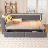 Letto imbottito Merax 90x200 cm con illuminazione a LED e Anteprima dell’immagine prodotto 2