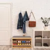Relaxdays Bamboo shoe storage bench, Ławka do sypialni, Podgląd zdjęcia produktu 2