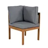 A corner chair with gray cushions on a white background. Podgląd zdjęcia produktu