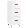 [Home] Sideboard Hochglanz-Weiß 34,5x34x90 cm Holzwerkstoff Produktbild-Vorschau 2