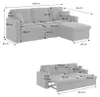 sweeek - 3-Sitzer Ecksofa mit Samtbezug und Schlaffunktion Produktbild-Vorschau 7