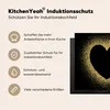 KitchenYeah© Herdabdeckplatte Goldenes Herz auf schwarzem Produktbild-Vorschau 6
