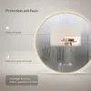 EMKE Miroir de salle de bain rond LED avec éclairage ф60cm Voir les images du produit 5