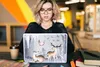 MuchoWow® Laptop Aufkleber Sticker Cover Winter - Hirsche - Produktbild-Vorschau 5