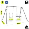 Gartenschaukel 3in1 mit Vogelnest, Holzschaukel und Produktbild-Vorschau 6