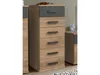Kommode 6 Schubladen Eiche und Graphit - L46 cm Produktbild-Vorschau 4