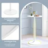 COSTWAY Stół barowy Ø 60 cm, 2 w 1: stół barowy i stół Podgląd zdjęcia produktu 6