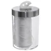 A spool of white kitchen twine inside a clear plastic container with a silver lid and a white cutting mechanism. Podgląd zdjęcia produktu