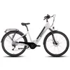 A white electric bicycle is shown against a white background. Produktbild-Vorschau