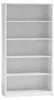 ADGO Libreria stretta bianca con divisori 80x30x182 cm Anteprima dell’immagine prodotto 10