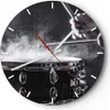 Wanduhr - Rund - Glasuhr - Trommel Staub Trommel - 30x30cm Produktbild-Vorschau 1