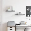vidaXL Schweberegale 2 Stk. Hochglanz-Grau 50x23x3,8 cm MDF Produktbild-Vorschau 3