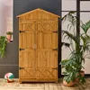 sweeek - Gartenhaus 105 cm aus Tannenholz, 6 Stauräume - Produktbild-Vorschau 5