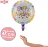 Folienballon Happy Birthday Rund Sterne 45cm – Bunter Party Produktbild-Vorschau 2