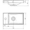 AGOS lavabo in marmo fuso senza sfioratore 40x22 cm, Anteprima dell’immagine prodotto 5