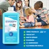 A family is playing on the floor while a bottle of cleaning concentrate is in the foreground. Produktbild-Vorschau