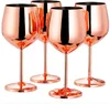 sada 4 sklenic na víno 500 ml Rose Gold z nerezové oceli Náhled obrázku produktu 1