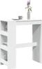 A white bar table with shelves on the side, a cup and a vase with flowers on top. Produktbild-Vorschau