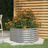 Pflanzkübel Pulverbeschichteter Stahl 80x80x36 cm Silber , Produktbild-Vorschau 1