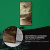 Dekor Leinwand Uhr Wandbilder 30x60 Gemälde See Bäume Produktbild-Vorschau 5