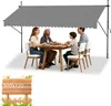 A family is sitting at a table under a gray awning. Náhled obrázku produktu