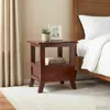 vidaXL Nachttisch Braun 40 x 40 x 45,5 cm Massives Mahagoni Produktbild-Vorschau 1
