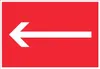 Richtungspfeil links Schild waagerecht weiss rot Pfeil A6 Produktbild-Vorschau 1