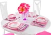 Komplettes Puppenmöbel-Set mit Dekorationen, Rosa, 38 Teile Produktbild-Vorschau 4