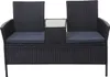 Záhradná lavica so stolíkom E24 - umelý ratan, 132cm - Náhľad obrázku produktu 6