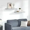 vidaXL Závěsné police 2 ks. Betonově šedá 60x23,5x3,8 cm Náhled obrázku produktu 2