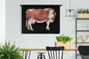 MuchoWow® Wandteppich Wandbehang Kuh - Zeichnung - Schwarz Produktbild-Vorschau 2
