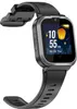 A black smartwatch with a gray bezel is shown against a white background. The watch face displays the time, date, and a graphic of lanterns. Produktbild-Vorschau