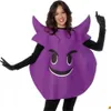 Emoticon Kostüm böses Gesicht lila Einhgr. Smiley Strichmännchen Neue Medien Produktbild-Vorschau