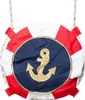 Matrosen Handtasche mit Reißverschluss Rettungsring Rot Weiß für Damen Kostüm-Zubehör Fasching Karneval Mottoparty Produktbild-Vorschau