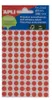 APLI, ronde etiketten, 5 vel, 8 x 8 mm, rood. Diameter: 8 Productafbeelding-voorbeeld 2