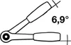 Diagram showing a ratchet wrench with an angle measurement. Anteprima dell’immagine prodotto
