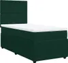 vidaXL Boxspringbett mit Matratze Dunkelgrün 90x190 cm Samt Produktbild-Vorschau 1
