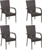 vidaXL Chaises de jardin empilables 2 pcs. Poly rotin noir Voir les images du produit 10