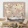 MuchoWow® - Leinwandbilder - Weltkarte Kinder - Tiere - Produktbild-Vorschau 7
