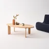 sweeek - Ovaler Couchtisch aus Massivholz 120 cm - Natur Produktbild-Vorschau 3
