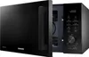 A black Samsung microwave oven with its door open, showing the interior and control panel. Anteprima dell’immagine prodotto