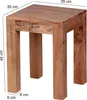 Wohnling Massivholz Beistelltisch 35 x 35 x 45 Akazie Produktbild-Vorschau 2