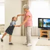 Tavolino TV Relaxdays con rotelle, 2 ripiani, supporto per Anteprima dell’immagine prodotto 2