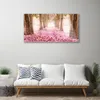 Acrylglasbilder 100x50 Wandbild Druck Fußpfad Baumstämme Produktbild-Vorschau 3